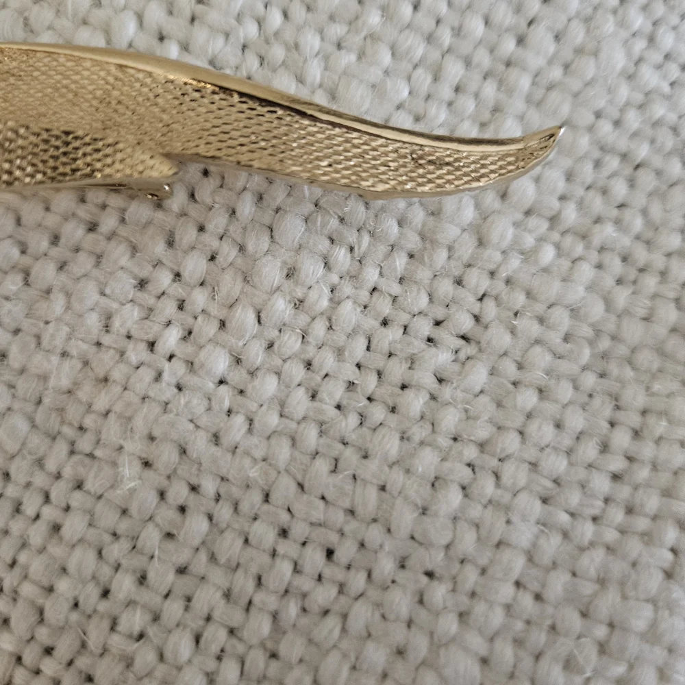 Coro Gold-Tone Textured Brooch